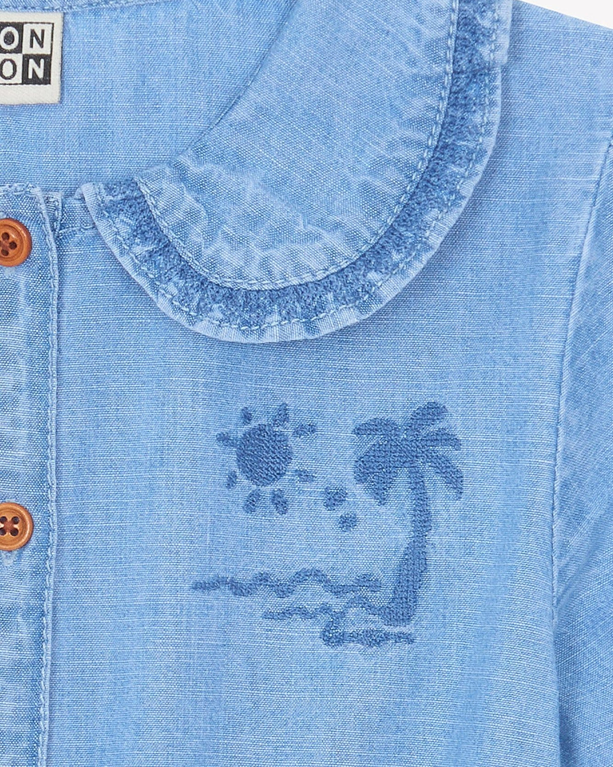 Combinaison Livette en coton - Chambray Clair