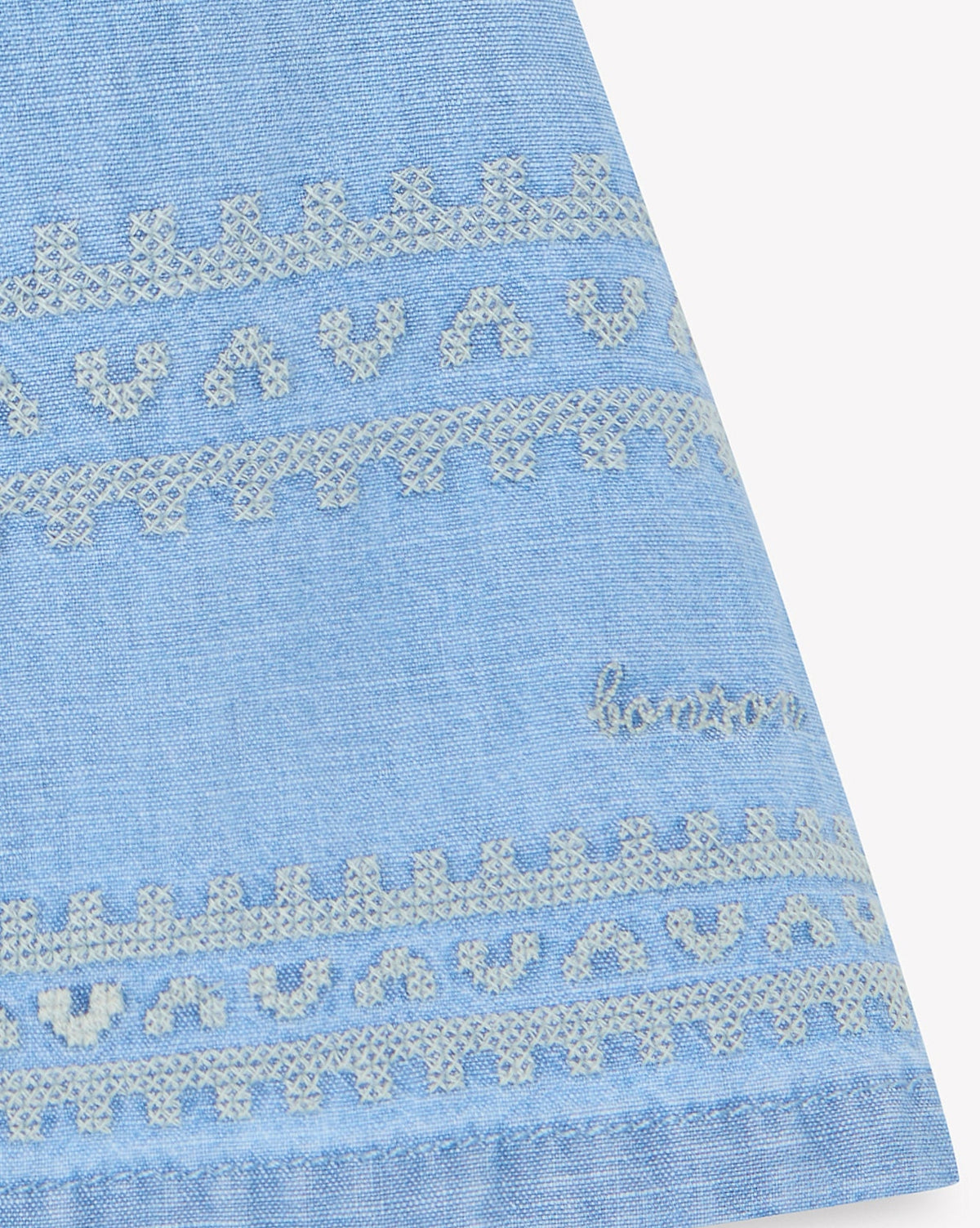 Robe Anna en coton - Chambray Clair