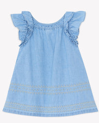 Robe Anna en coton - Chambray Clair