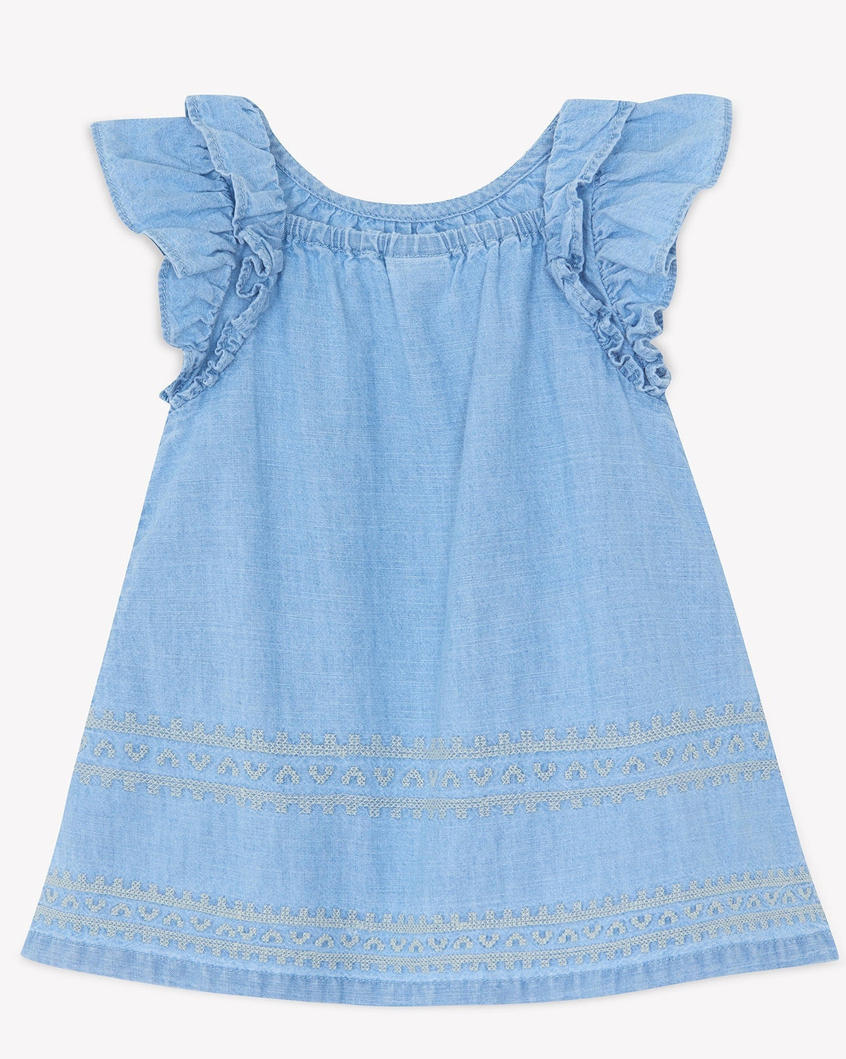 Robe Anna en coton - Chambray Clair