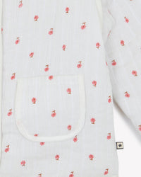 Louane printed cotton jacket - Ecru Bonton