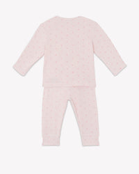 Ensemble de pyjama 2 pièces avec étoiles en coton - Rose Parfait