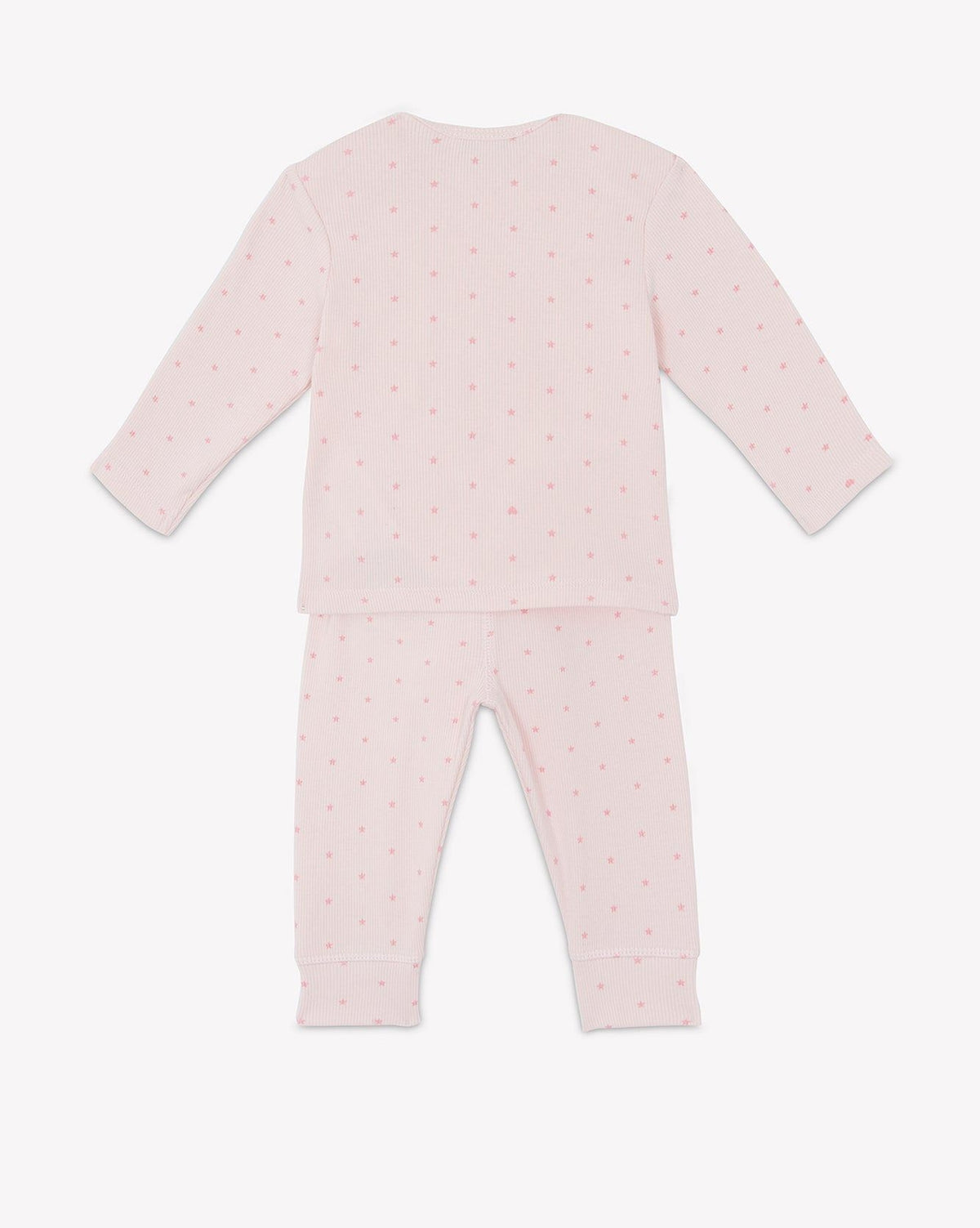 Ensemble de pyjama 2 pièces avec étoiles en coton - Rose Parfait