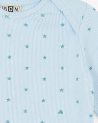 2-piece cotton pyjama set with stars - Bleu Dodo