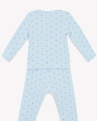 2-piece cotton pyjama set with stars - Bleu Dodo