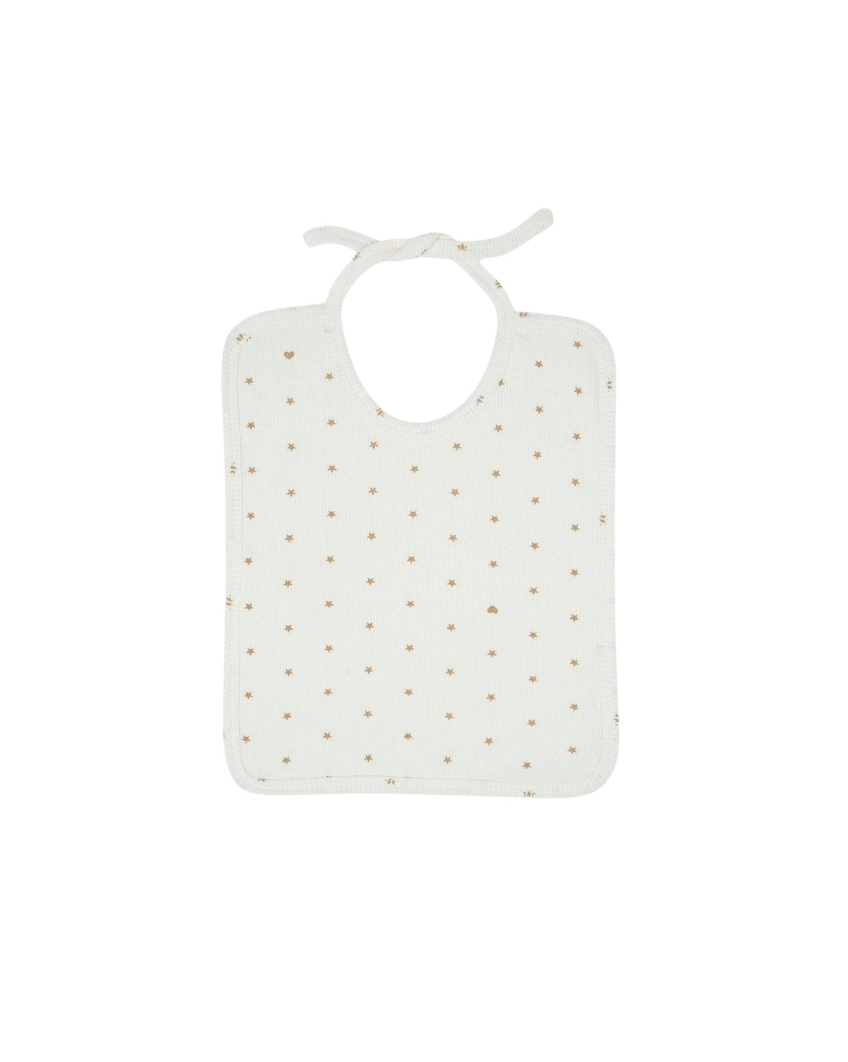 Cotton bib with star print - Ecru Bonton