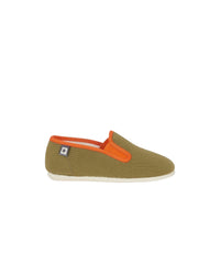 Chaussons John en coton - Kaki Kayak
