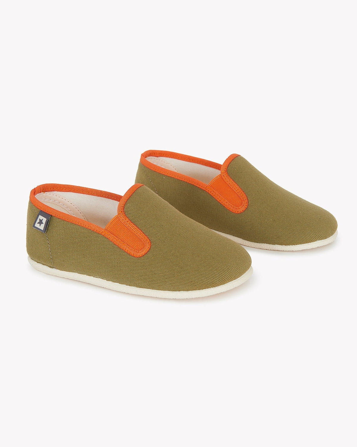Chaussons John en coton - Kaki Kayak
