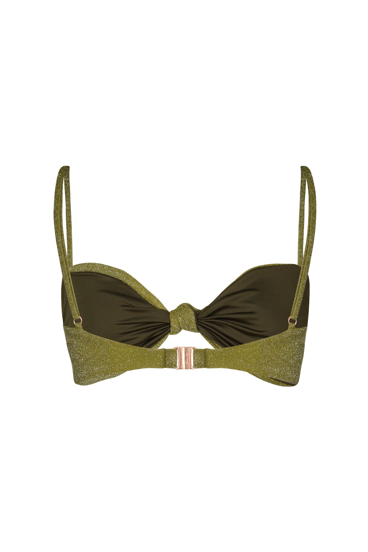 Green / Heliconia Bikini Top in Green