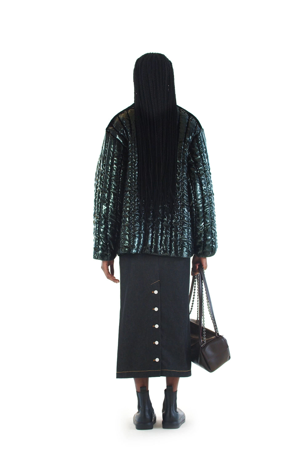 Glitter quilted jacket - Green
