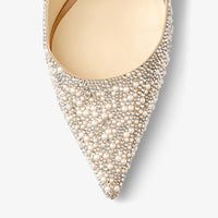 Escarpins Baily 100 en daim à cristaux et perles - Ballet Pink