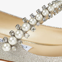 Ballerines Baily plates en étoffe pailletée - Platinum Ice