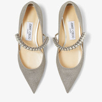 Ballerines Baily plates en étoffe pailletée - Platinum Ice