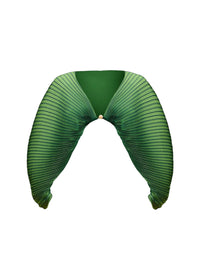 Balu sculptural pleated blouse - Emerald