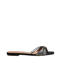 Lust flat sandals - Black crystal
