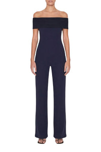 Off The Shoulder Jumpsuit - Midnight