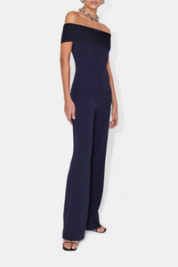Off The Shoulder Jumpsuit - Midnight