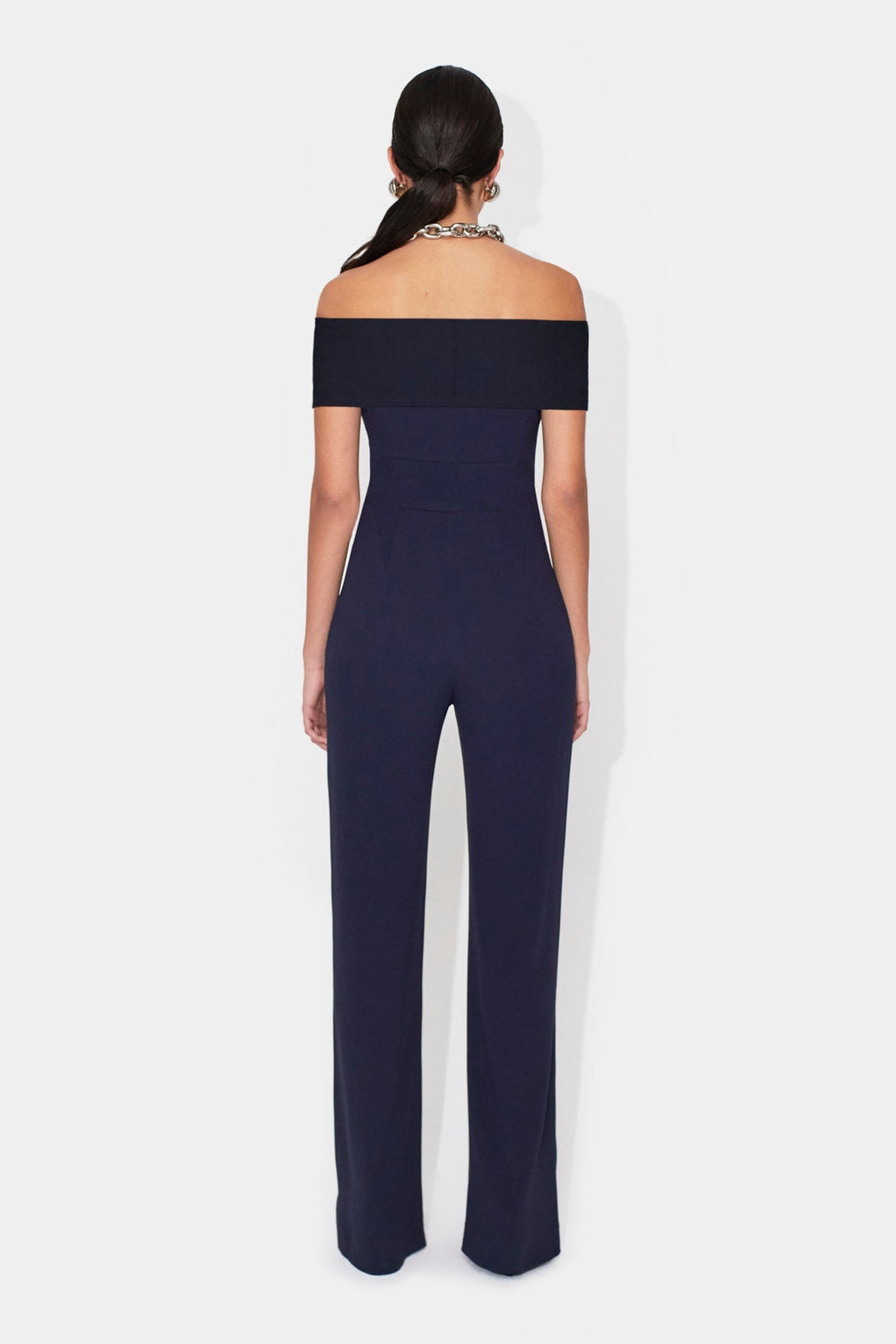 Off The Shoulder Jumpsuit - Midnight