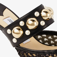 Mules Basette 65 - Black & Gold Mix