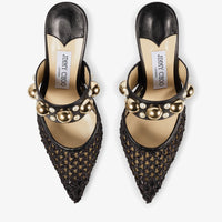 Mules Basette 65 - Black & Gold Mix