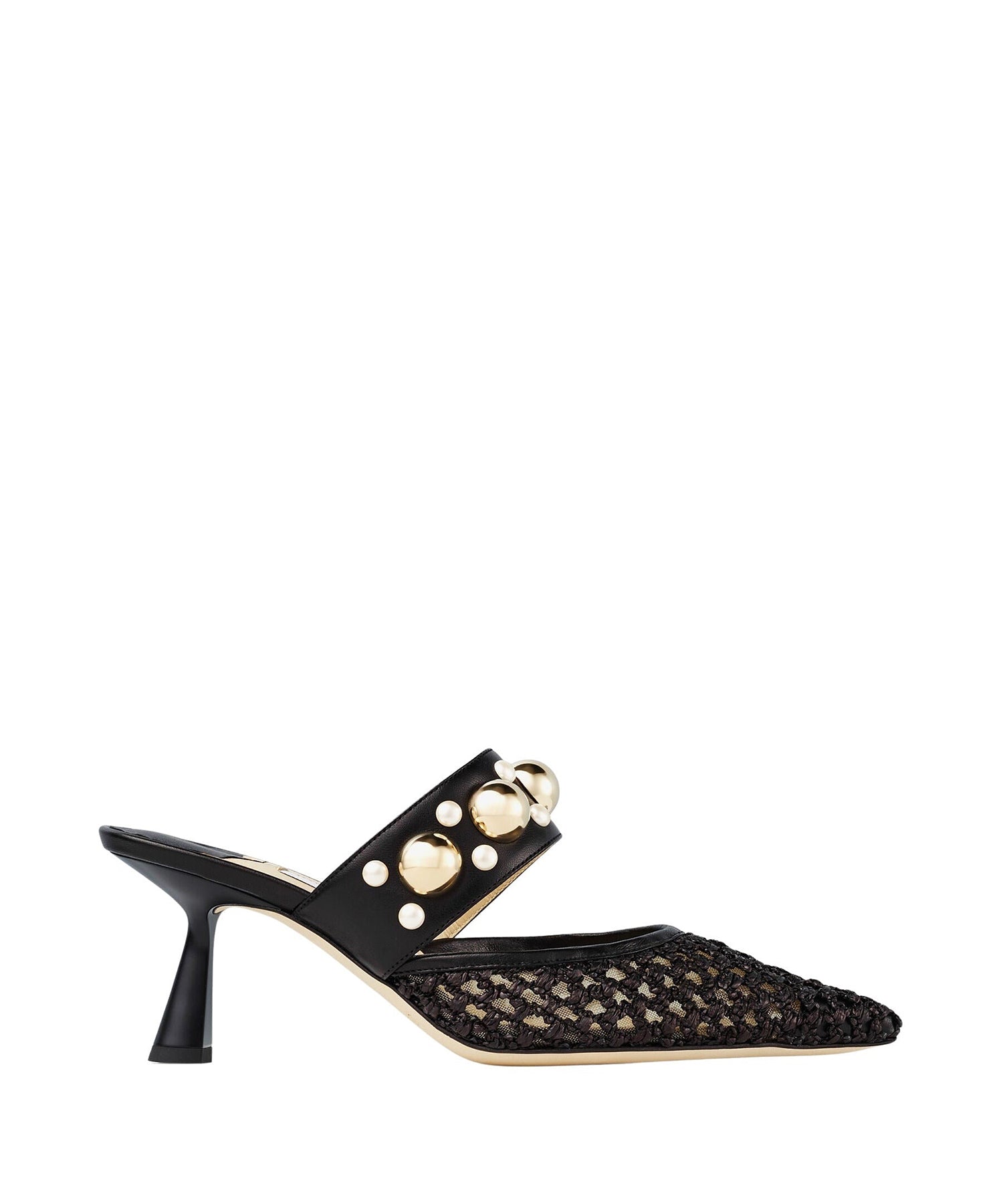 Mules Basette 65 - Black & Gold Mix