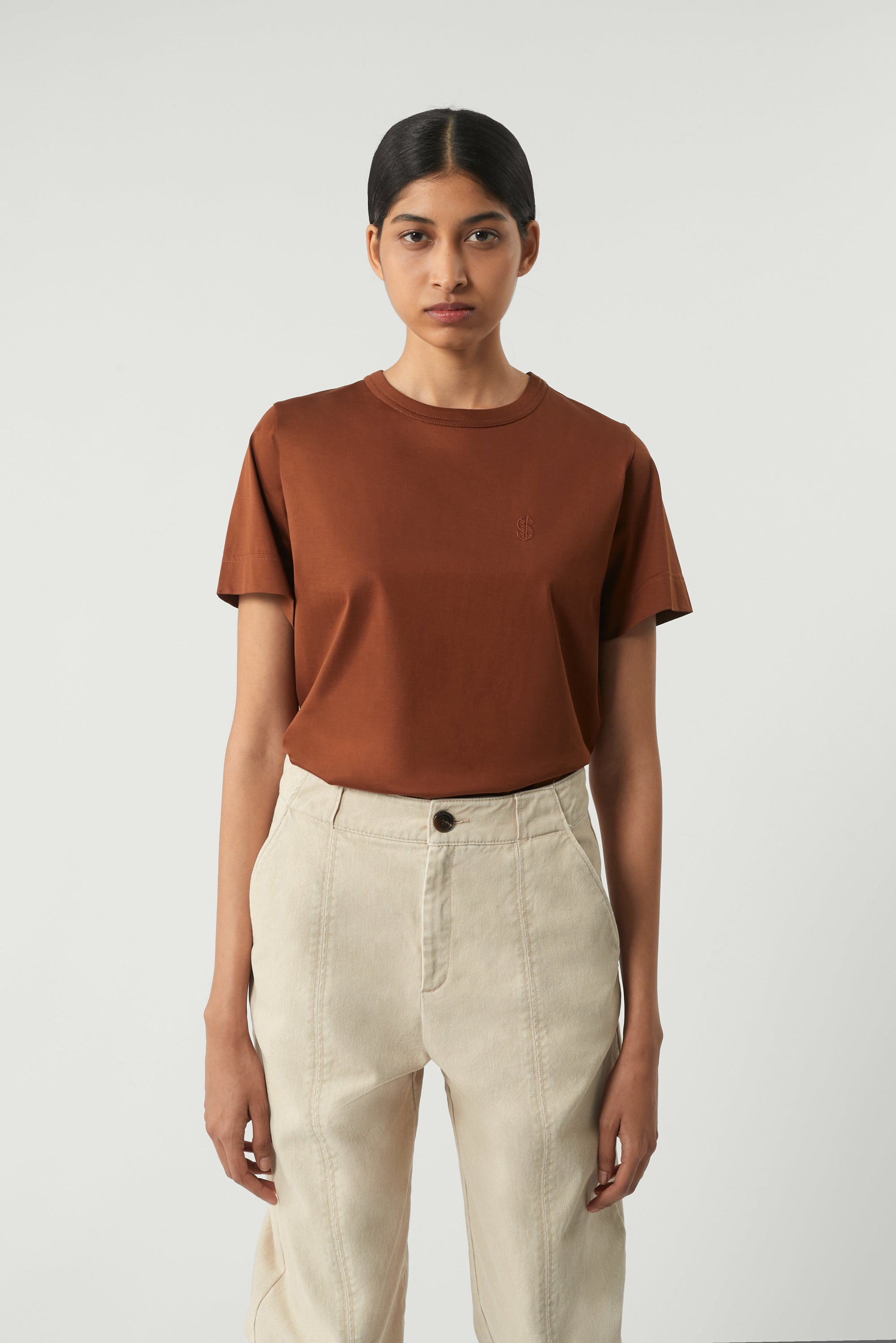 NOISETTE _ Tee-Shirt Basic - Noisette