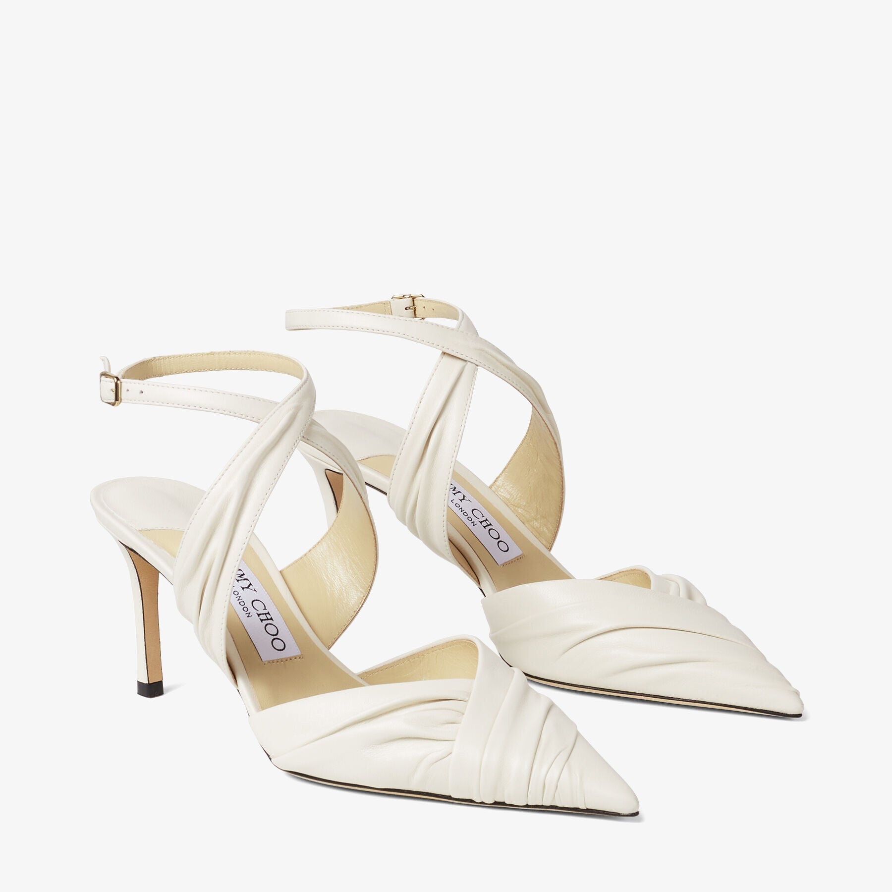 Escarpins Basil 75 en cuir - Latte
