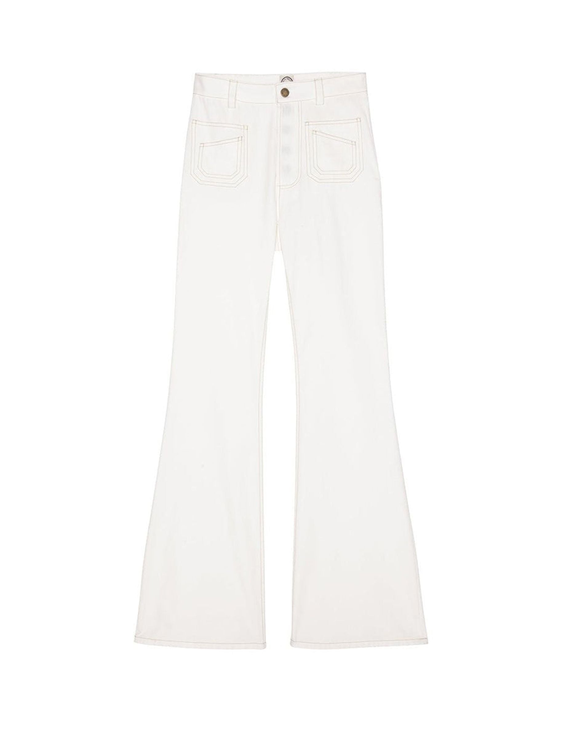 1qty RELIQUAT 75€ 100%  / Pantalon évasé Balise - White