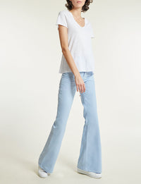 2qty RELIQUAT 75€ 100%  / Pantalon évasé Balise - Blue Light