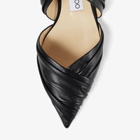 Basil flat leather slingbacks - Black