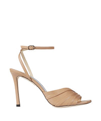 Basil 95 sandals in leather - Caramel
