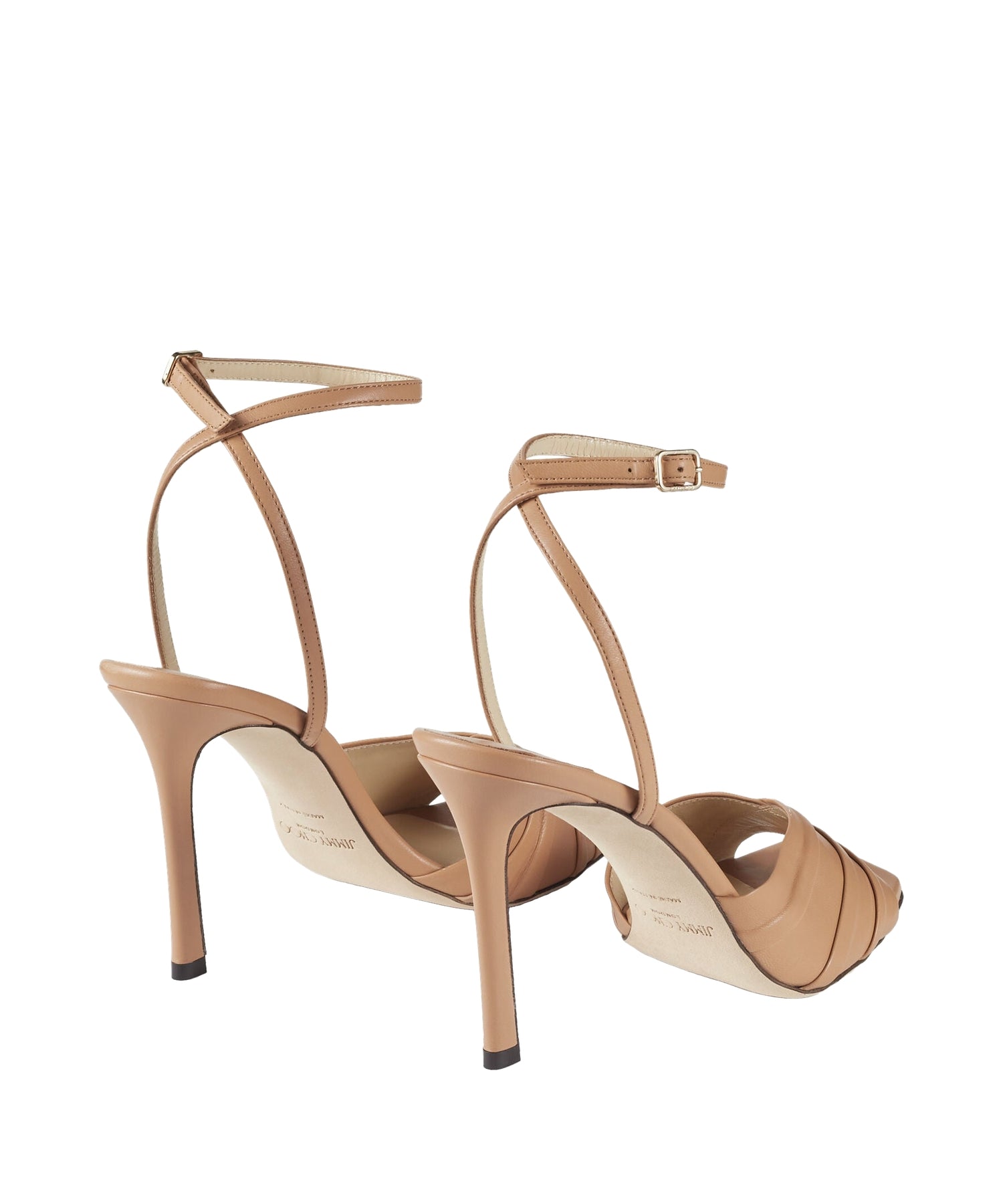 Basil 95 sandals in leather - Caramel