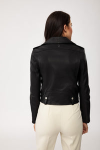 Veste perfecto Baya en cuir - Black