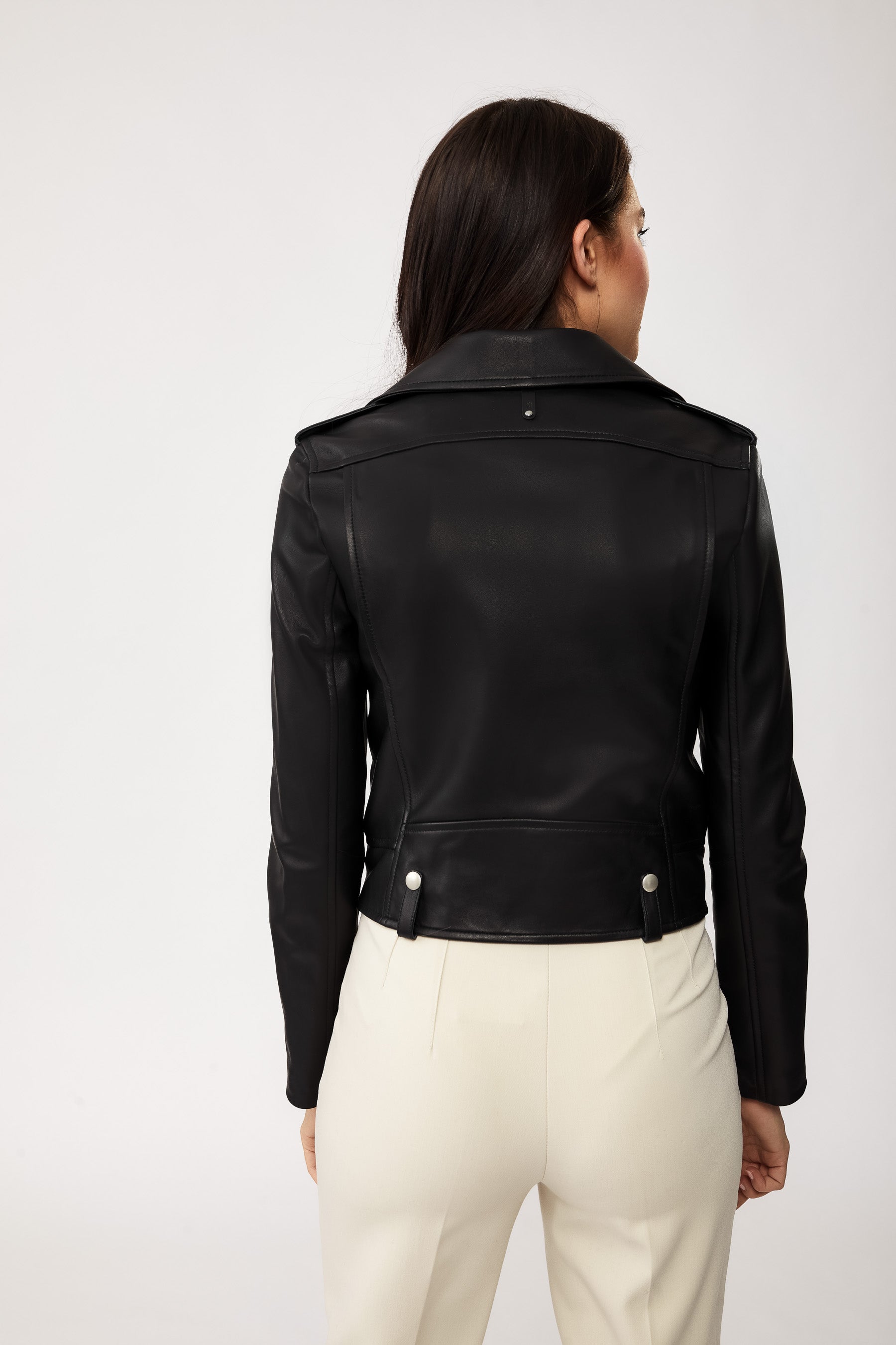 Veste perfecto Baya en cuir - Black
