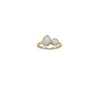Bague en or jaune - Opale australienne