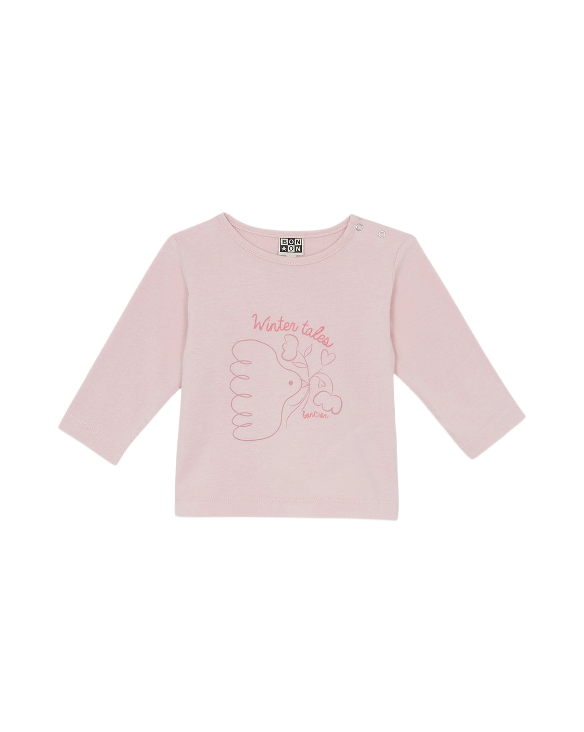T-shirt Taxi Winter en coton - Rose Blossom