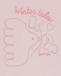T-shirt Taxi Winter en coton - Rose Blossom