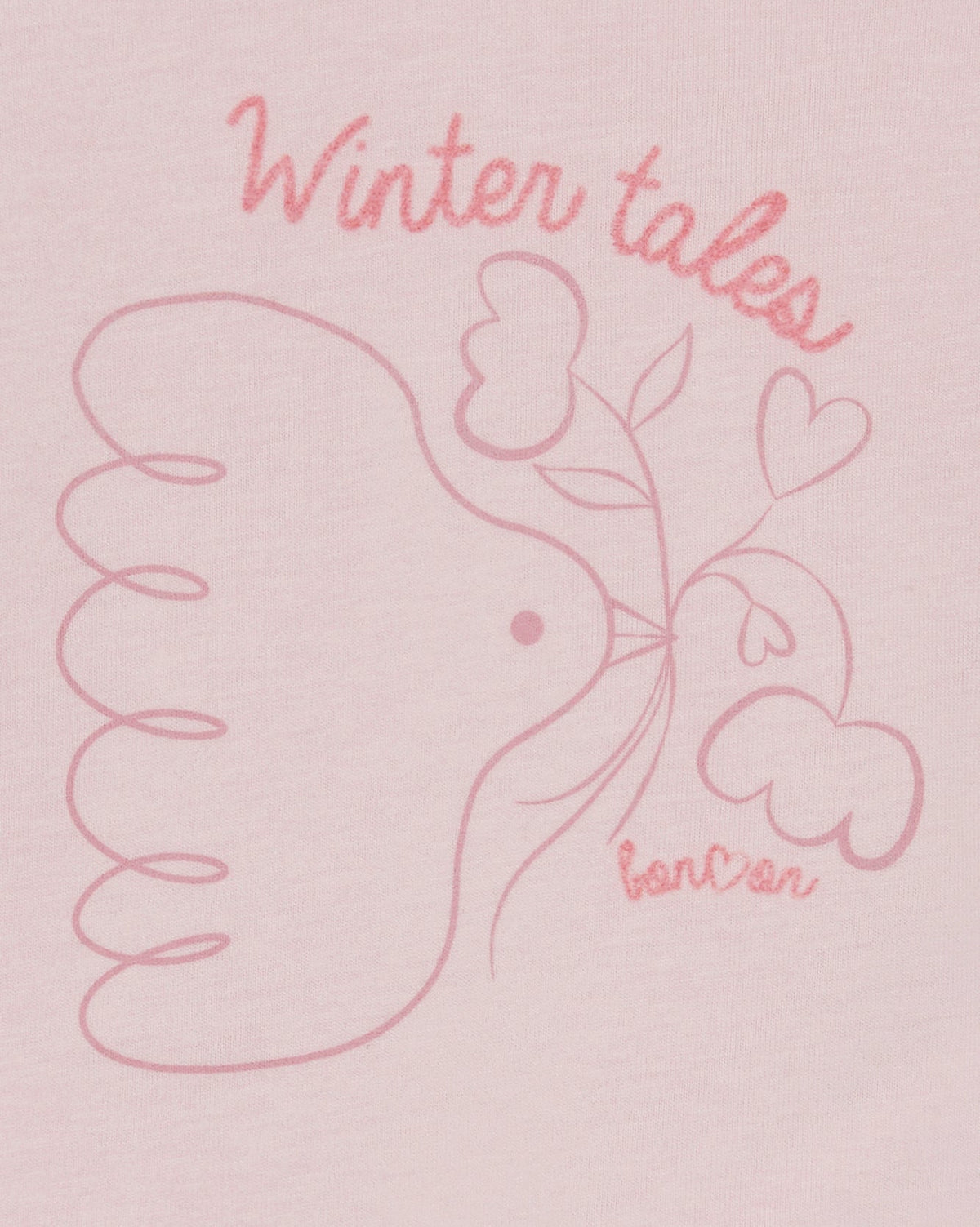 T-shirt Taxi Winter en coton - Rose Blossom