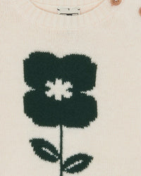 Misty Flower cotton jumper - Mouton