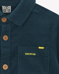 Lenny cotton overshirt - Blue Lake