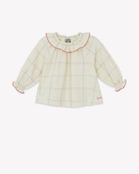 Solange cotton blouse - Winter check