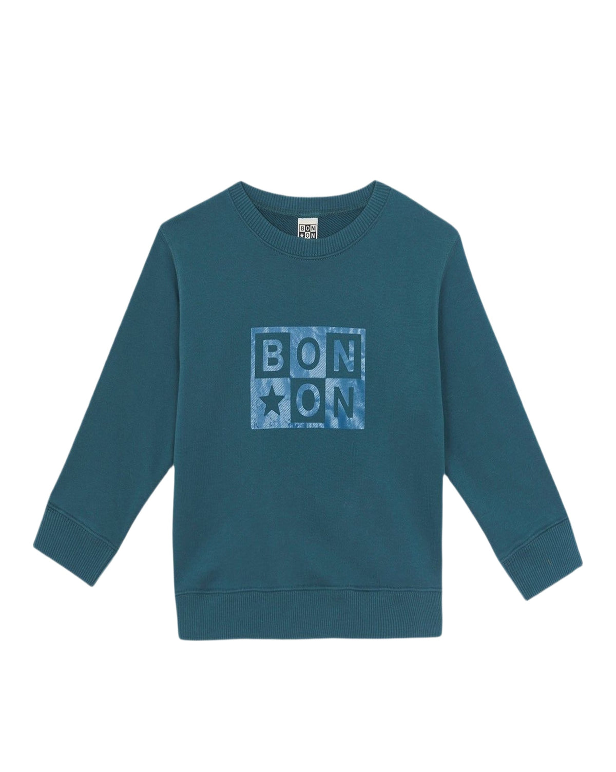 Cotton 'Smile Logo' sweatshirt - Blue Lake