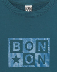 Cotton 'Smile Logo' sweatshirt - Blue Lake