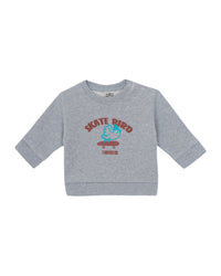 Skatebird Smily cotton sweatshirt - Heather grey