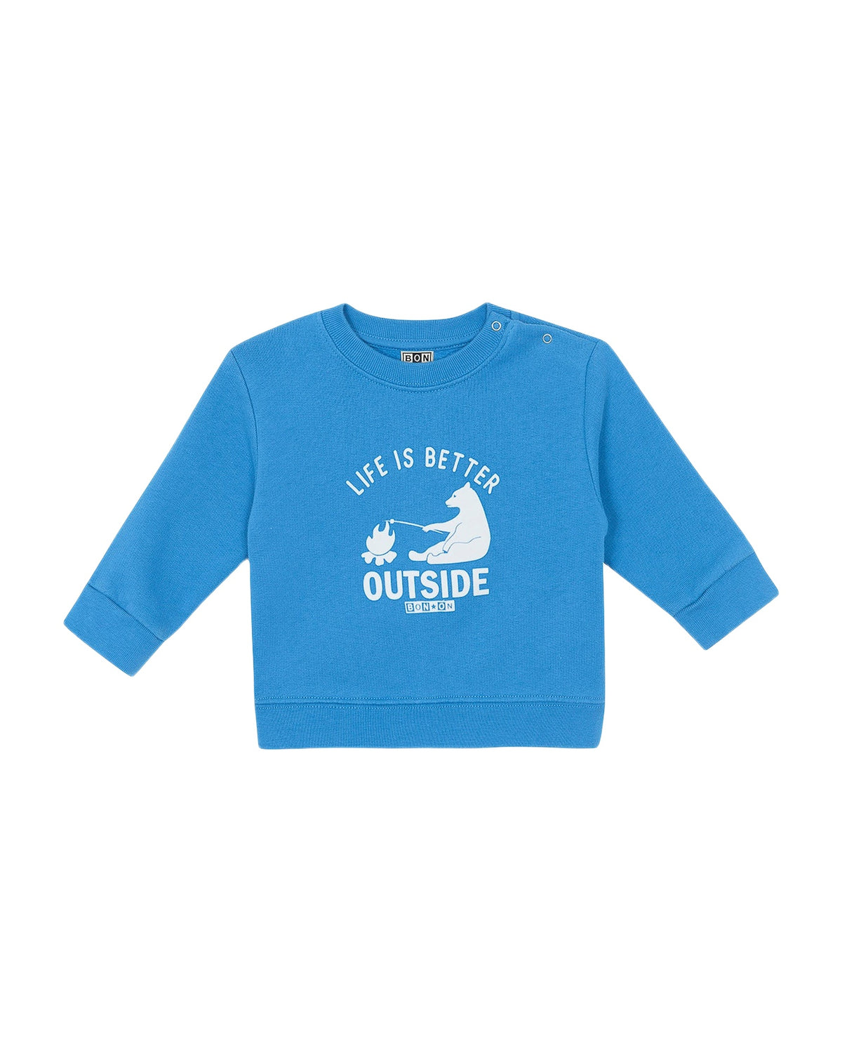 Smily Life cotton sweatshirt - Nordic Blue