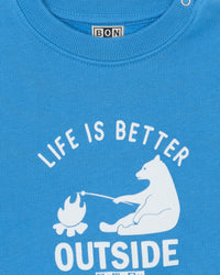 Smily Life cotton sweatshirt - Nordic Blue