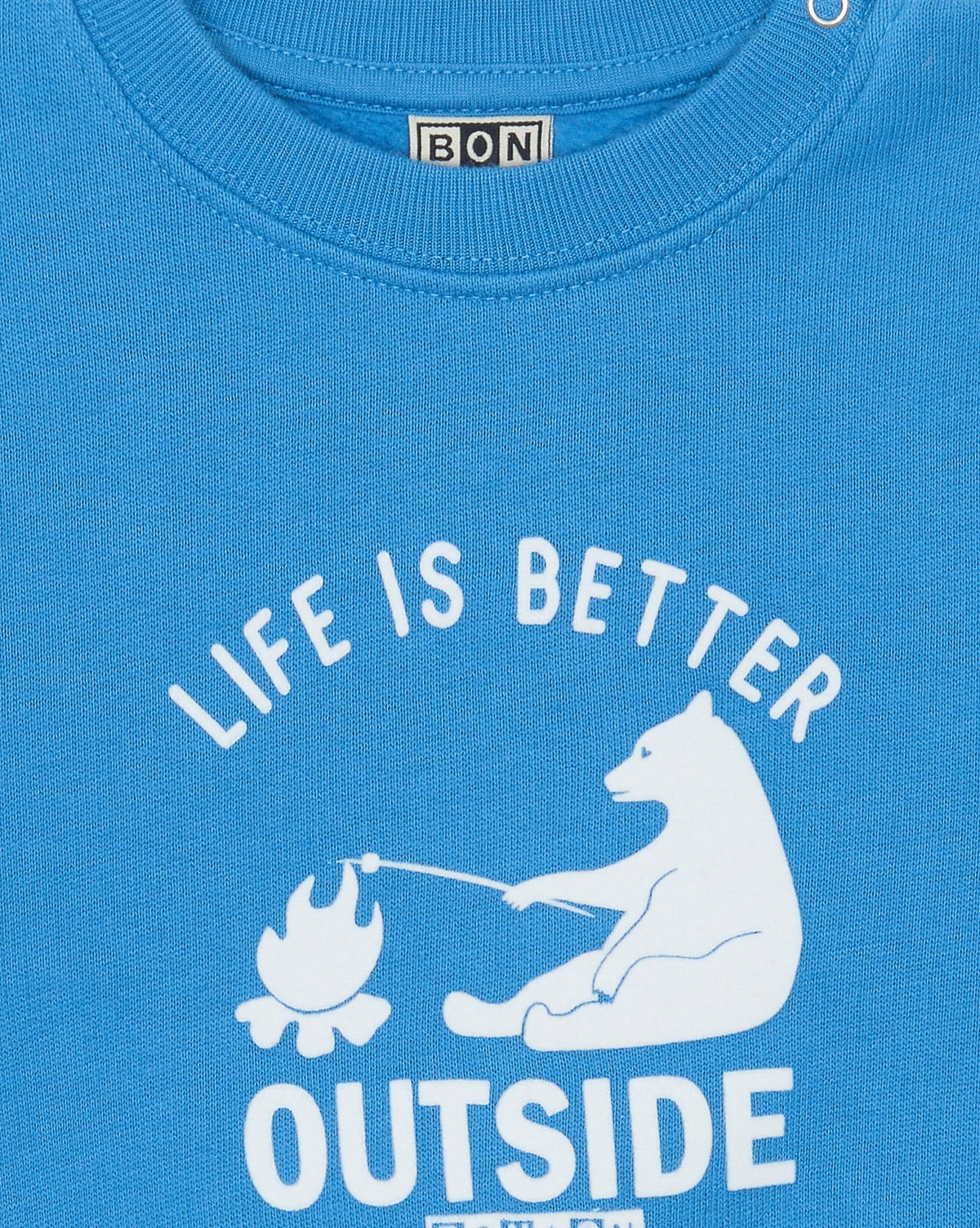 Smily Life cotton sweatshirt - Nordic Blue