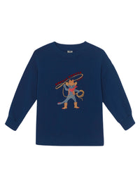 Lame Lasso cotton sweatshirt - Raw Blue