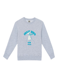 Sweatshirt Smile Skatebird en coton - Gris Chine