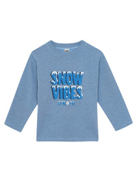 Sweatshirt Smile Mountain en coton - Bleu Givre